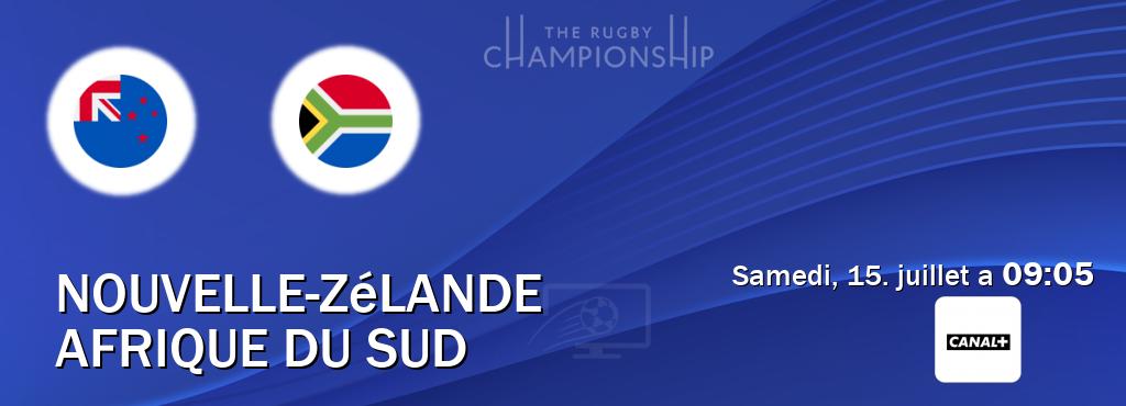Match entre Nouvelle-Zélande et Afrique du Sud en direct à la Canal+ (samedi, 15. juillet a  09:05).