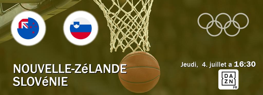 Match entre Nouvelle-Zélande et Slovénie en direct à la DAZN (jeudi,  4. juillet a  16:30).