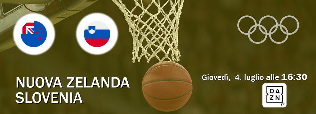 Il match Nuova Zelanda - Slovenia sarà trasmesso in diretta TV su DAZN Italia (ore 16:30)