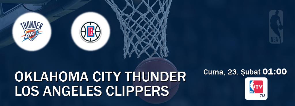 Karşılaşma Oklahoma City Thunder - Los Angeles Clippers NBA TV'den canlı yayınlanacak (Cuma, 23. Şubat  01:00).
