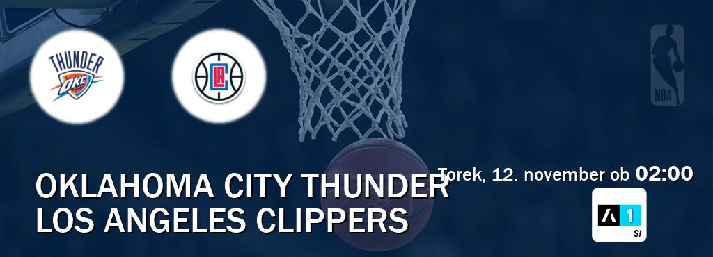 Oklahoma City Thunder in Los Angeles Clippers v živo na Arena Sport 1. Prenos tekme bo v torek, 12. november ob  02:00