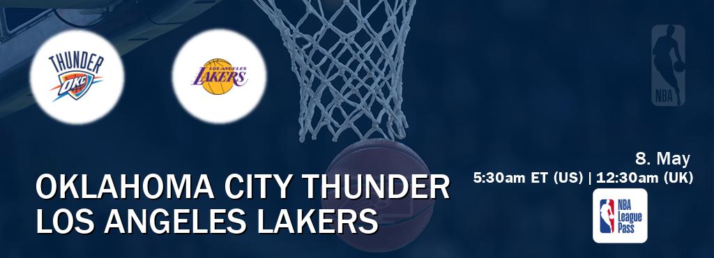 You can watch game live between Oklahoma City Thunder and Los Angeles Lakers on NBA League Pass. You can watch game live between Oklahoma City Thunder and Los Angeles Lakers on NBA League Pass.