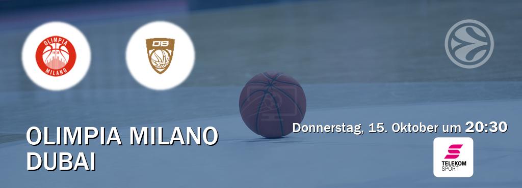 Das Spiel zwischen Olimpia Milano und Dubai wird am Donnerstag, 15. Oktober um 20:30, live vom Magenta Sport übertragen. Das Spiel zwischen Olimpia Milano und Dubai wird am Donnerstag, 15. Oktober um 20:30, live vom Magenta Sport übertragen.
