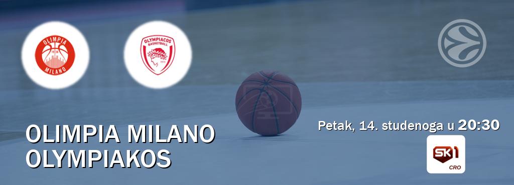Izravni prijenos utakmice Olimpia Milano i Olympiakos pratite uživo na Sportklub 1 (petak, 14. studenoga u  20:30).