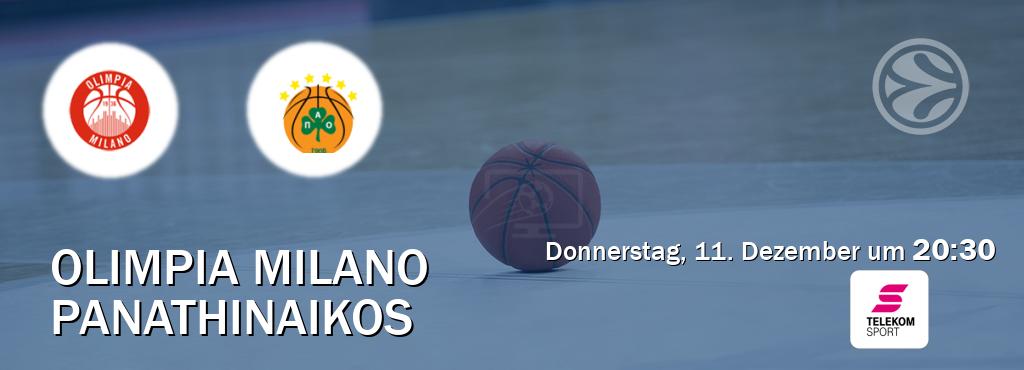Das Spiel zwischen Olimpia Milano und Panathinaikos wird am Donnerstag, 11. Dezember um  20:30, live vom Magenta Sport übertragen.