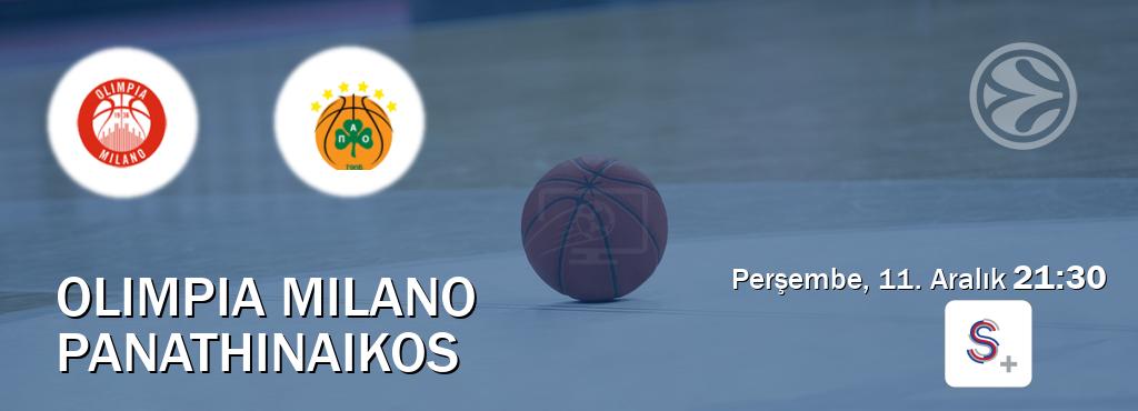 Karşılaşma Olimpia Milano - Panathinaikos S Sport +'den canlı yayınlanacak (Perşembe, 11. Aralık  21:30).