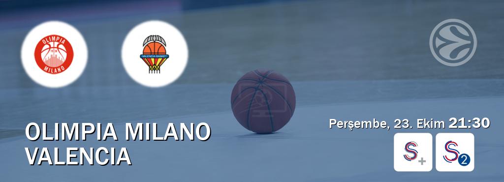 Karşılaşma Olimpia Milano - Valencia S Sport + ve S Sport 2'den canlı yayınlanacak (Perşembe, 23. Ekim 21:30). Karşılaşma Olimpia Milano - Valencia S Sport + ve S Sport 2'den canlı yayınlanacak (Perşembe, 23. Ekim 21:30).