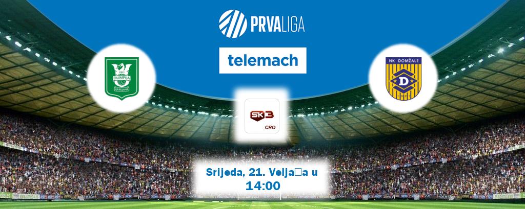 Izravni prijenos utakmice Olimpija Ljubljana i Domžale pratite uživo na Sportklub 3 (Srijeda, 21. Veljača u  14:00).