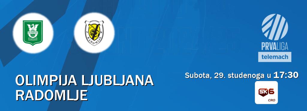 Izravni prijenos utakmice Olimpija Ljubljana i Radomlje pratite uživo na Sportklub 6 (subota, 29. studenoga u  17:30).