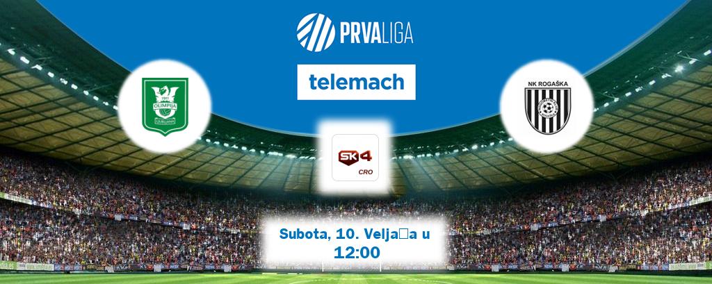 Izravni prijenos utakmice Olimpija Ljubljana i Rogaška pratite uživo na Sportklub 4 (Subota, 10. Veljača u  12:00).