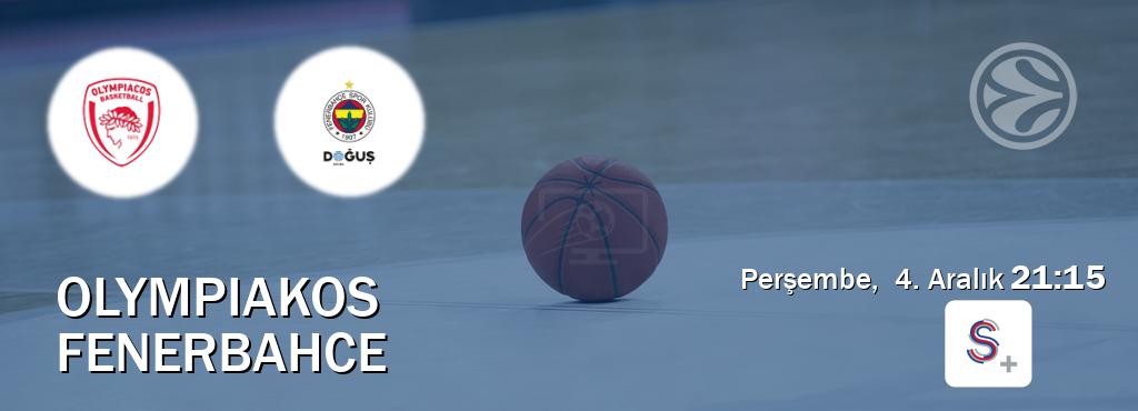 Karşılaşma Olympiakos - Fenerbahce S Sport +'den canlı yayınlanacak (Perşembe, 4. Aralık 21:15). Karşılaşma Olympiakos - Fenerbahce S Sport +'den canlı yayınlanacak (Perşembe, 4. Aralık 21:15).