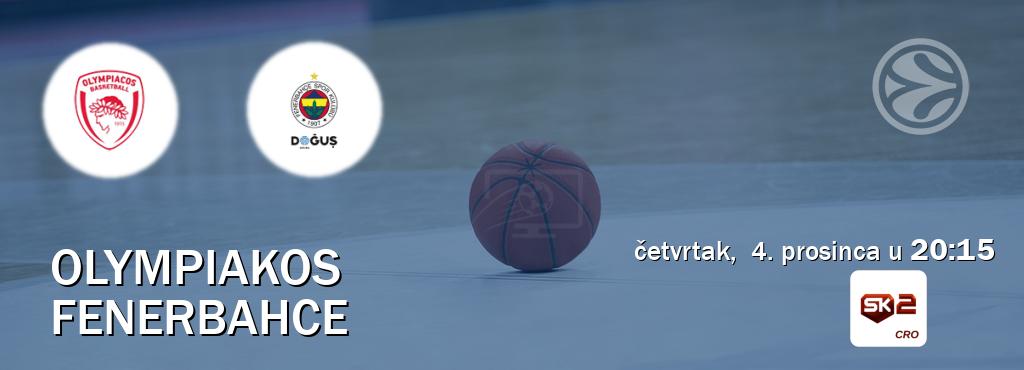 Izravni prijenos utakmice Olympiakos i Fenerbahce pratite uživo na Sportklub 2 (četvrtak,  4. prosinca u  20:15).