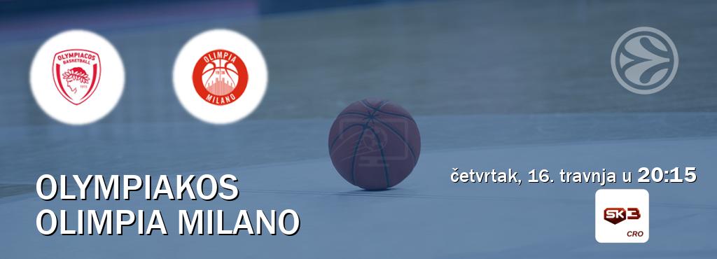 Izravni prijenos utakmice Olympiakos i Olimpia Milano pratite uživo na Sportklub 3 (četvrtak, 16. travnja u 20:15). Izravni prijenos utakmice Olympiakos i Olimpia Milano pratite uživo na Sportklub 3 (četvrtak, 16. travnja u 20:15).