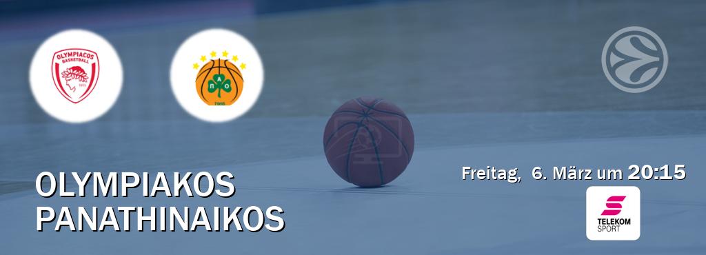 Das Spiel zwischen Olympiakos und Panathinaikos wird am Freitag,  6. März um  20:15, live vom Magenta Sport übertragen.
