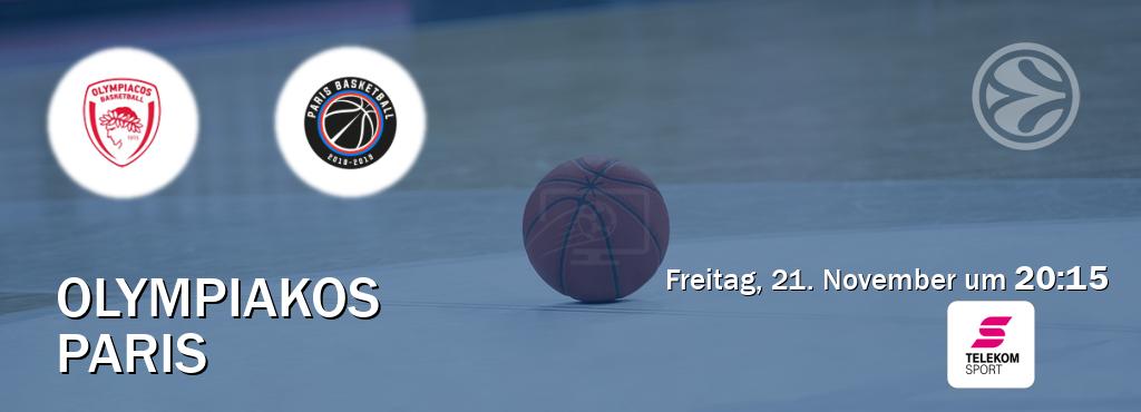 Das Spiel zwischen Olympiakos und Paris wird am Freitag, 21. November um  20:15, live vom Magenta Sport übertragen.