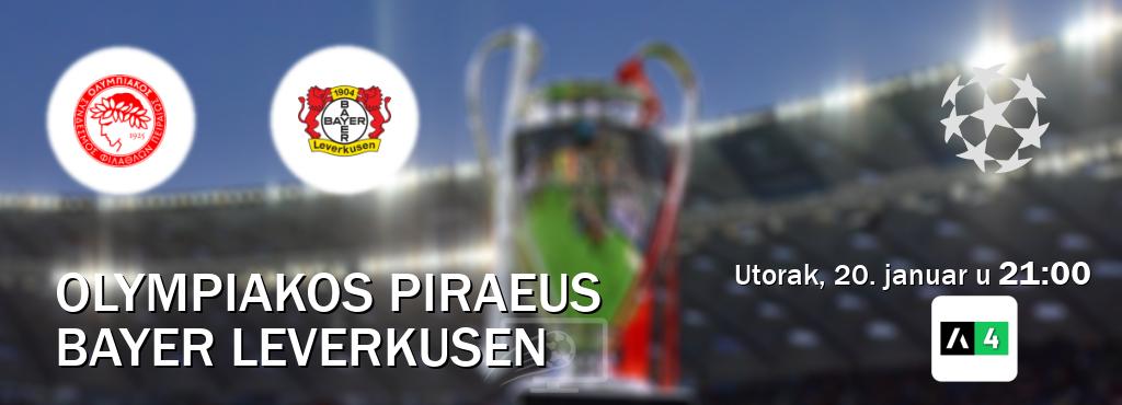Izravni prijenos utakmice Olympiakos Piraeus i Bayer Leverkusen pratite uživo na Arena Sport 4 (utorak, 20. januar u  21:00).