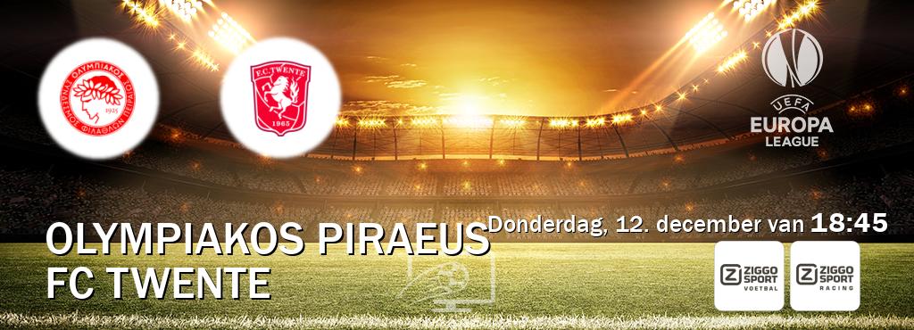 Wedstrijd tussen Olympiakos Piraeus en FC Twente live op tv bij Ziggo Sport, Ziggo Sport 3 (donderdag, 12. december van  18:45).