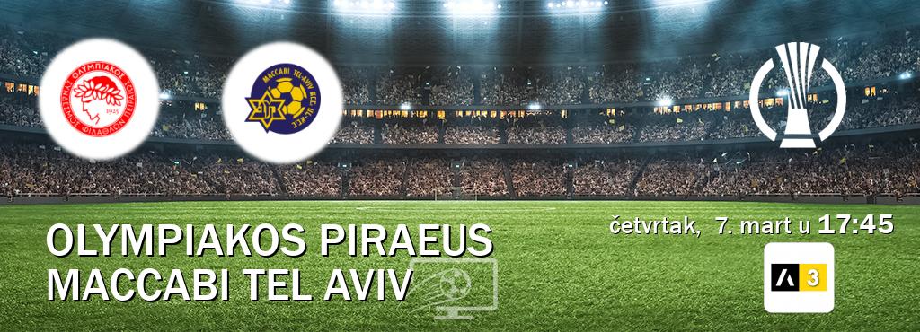 Izravni prijenos utakmice Olympiakos Piraeus i Maccabi Tel Aviv pratite uživo na Arena Sport 3 (četvrtak,  7. mart u  17:45).