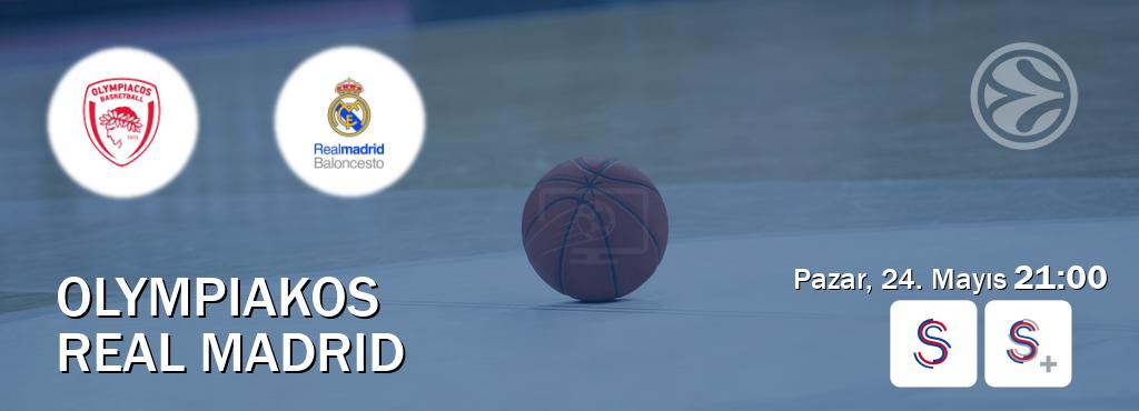 Karşılaşma Olympiakos - Real Madrid S Sport ve S Sport +'den canlı yayınlanacak (Pazar, 24. Mayıs  21:00).