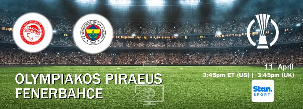 You can watch game live between Olympiakos Piraeus and Fenerbahce on Stan Sport(AU).