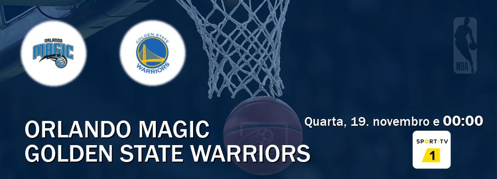 Jogo entre Orlando Magic e Golden State Warriors tem emissão Sport TV 1 (quarta, 19. novembro e 00:00). Jogo entre Orlando Magic e Golden State Warriors tem emissão Sport TV 1 (quarta, 19. novembro e 00:00).