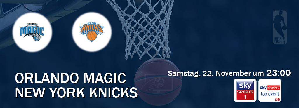 Das Spiel zwischen Orlando Magic und New York Knicks wird am Samstag, 22. November um 23:00, live vom Sky Sport 1 und Sky Sport Top Event übertragen. Das Spiel zwischen Orlando Magic und New York Knicks wird am Samstag, 22. November um 23:00, live vom Sky Sport 1 und Sky Sport Top Event übertragen.