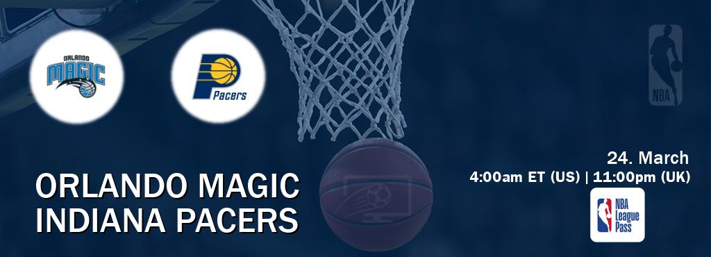 You can watch game live between Orlando Magic and Indiana Pacers on NBA League Pass.