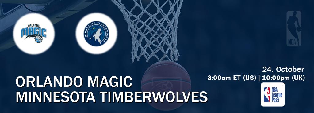You can watch game live between Orlando Magic and Minnesota Timberwolves on NBA League Pass. You can watch game live between Orlando Magic and Minnesota Timberwolves on NBA League Pass.