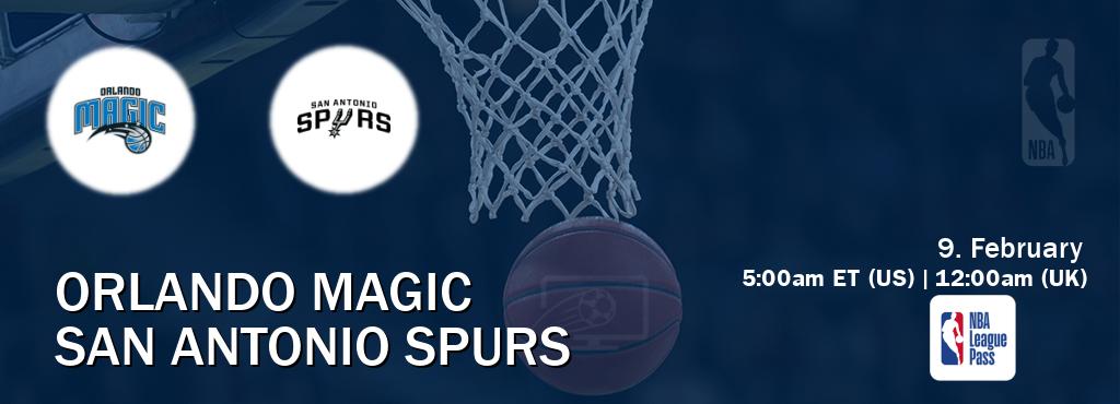 You can watch game live between Orlando Magic and San Antonio Spurs on NBA League Pass.