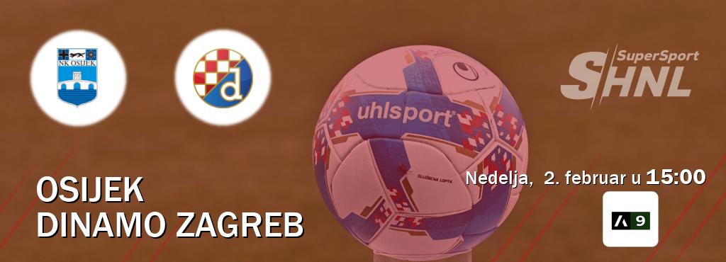 Izravni prijenos utakmice Osijek i Dinamo Zagreb pratite uživo na Arena Sport 9 (nedelja,  2. februar u  15:00).