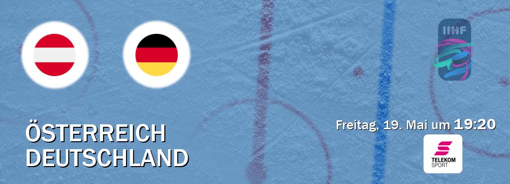 Das Spiel zwischen Österreich und Deutschland wird am Freitag, 19. Mai um  19:20, live vom Magenta Sport übertragen.