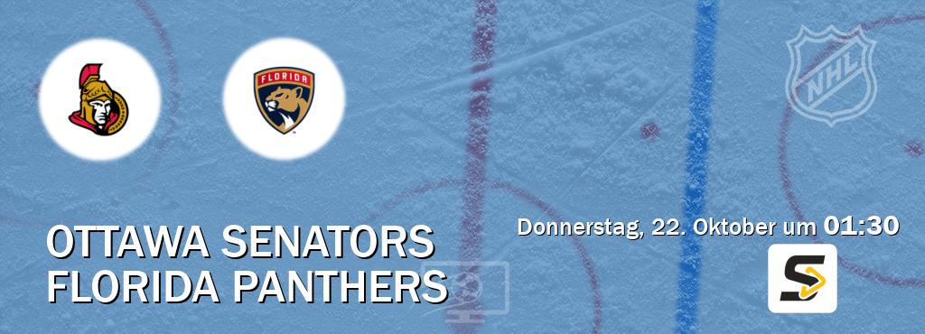 Das Spiel zwischen Ottawa Senators und Florida Panthers wird am Donnerstag, 22. Oktober um 01:30, live vom SPORTEUROPE.TV übertragen. Das Spiel zwischen Ottawa Senators und Florida Panthers wird am Donnerstag, 22. Oktober um 01:30, live vom SPORTEUROPE.TV übertragen.