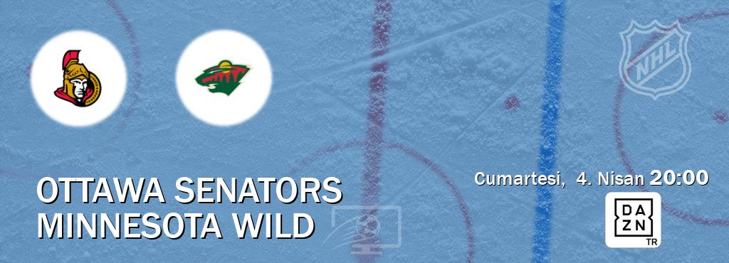 Karşılaşma Ottawa Senators - Minnesota Wild DAZN'den canlı yayınlanacak (Cumartesi, 4. Nisan 20:00). Karşılaşma Ottawa Senators - Minnesota Wild DAZN'den canlı yayınlanacak (Cumartesi, 4. Nisan 20:00).