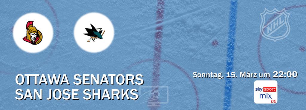 Das Spiel zwischen Ottawa Senators und San Jose Sharks wird am Sonntag, 15. März um  22:00, live vom Sky Sport Mix übertragen.