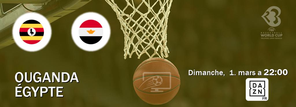 Match entre Ouganda et Égypte en direct à la DAZN (dimanche,  1. mars a  22:00).