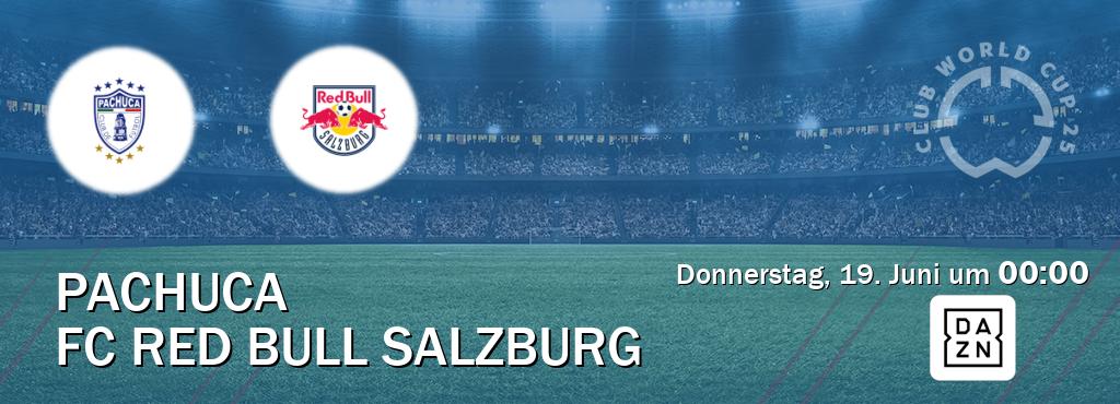 Das Spiel zwischen Pachuca und FC Red Bull Salzburg wird am Donnerstag, 19. Juni um  00:00, live vom DAZN übertragen.