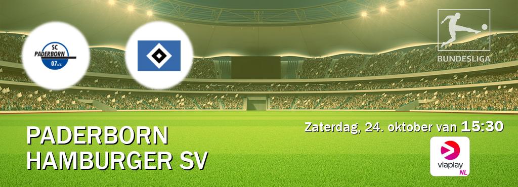 Wedstrijd tussen Paderborn en Hamburger SV live op tv bij Viaplay Nederland (zaterdag, 24. oktober van  15:30).