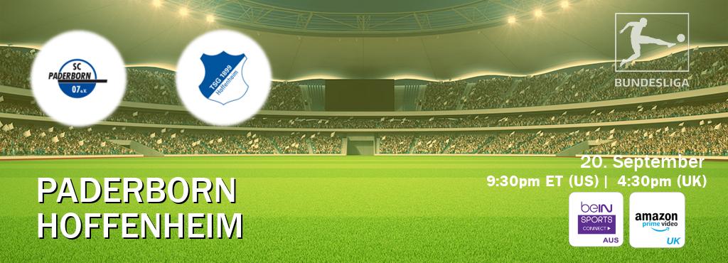 You can watch game live between Paderborn and Hoffenheim on beIN Sports Connect(AU) and Amazon Prime Video UK(UK). You can watch game live between Paderborn and Hoffenheim on beIN Sports Connect(AU) and Amazon Prime Video UK(UK).