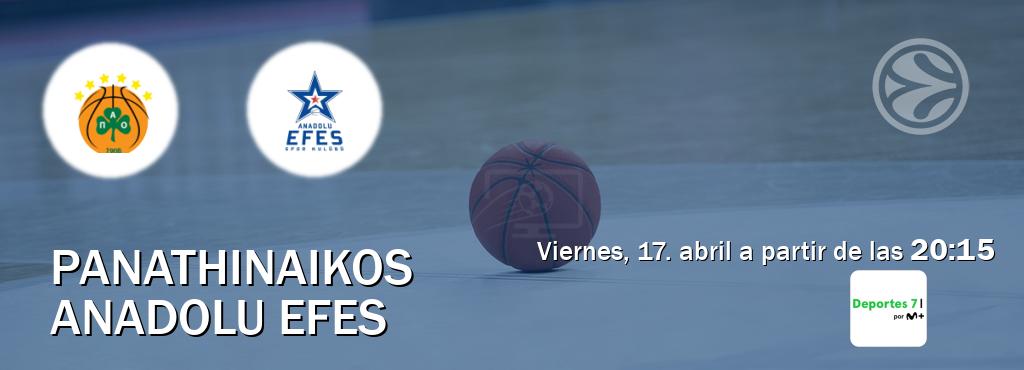 El partido entre Panathinaikos y Anadolu Efes será retransmitido por Movistar Deportes 7 (viernes, 17. abril a partir de las  20:15).