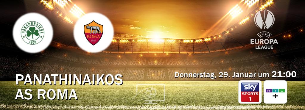 Das Spiel zwischen Panathinaikos und AS Roma wird am Donnerstag, 29. Januar um  21:00, live vom Sky Sport 1 und RTL+ übertragen.