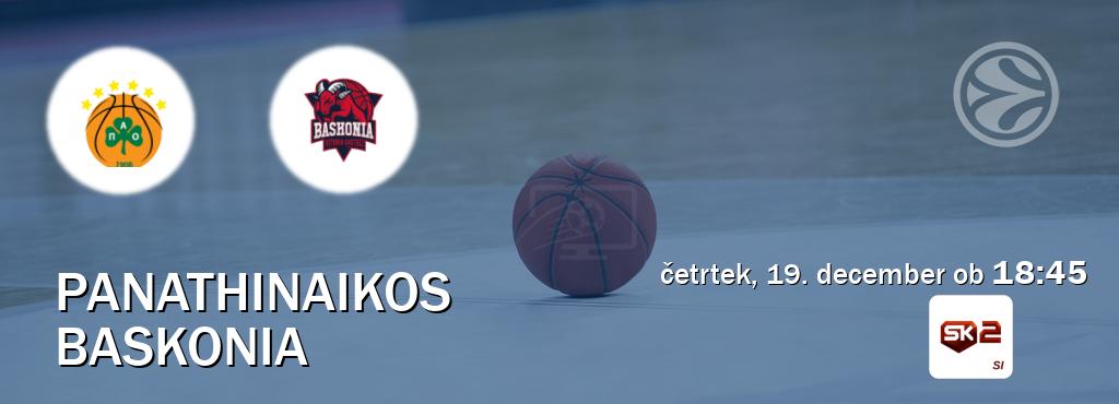 Panathinaikos in Baskonia v živo na Sportklub 2. Prenos tekme bo v četrtek, 19. december ob  18:45