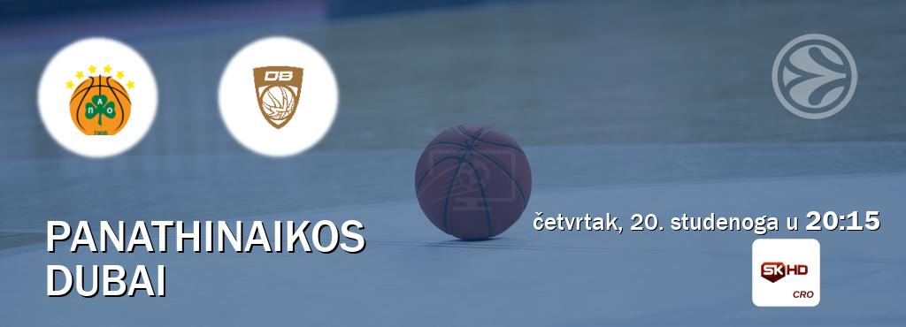 Izravni prijenos utakmice Panathinaikos i Dubai pratite uživo na Sportklub HD (četvrtak, 20. studenoga u  20:15).