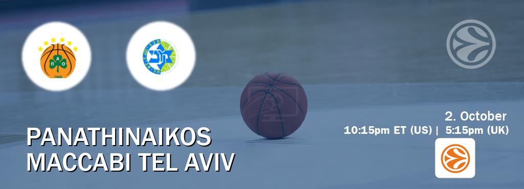 You can watch game live between Panathinaikos and Maccabi Tel Aviv on EuroLeague TV. You can watch game live between Panathinaikos and Maccabi Tel Aviv on EuroLeague TV.