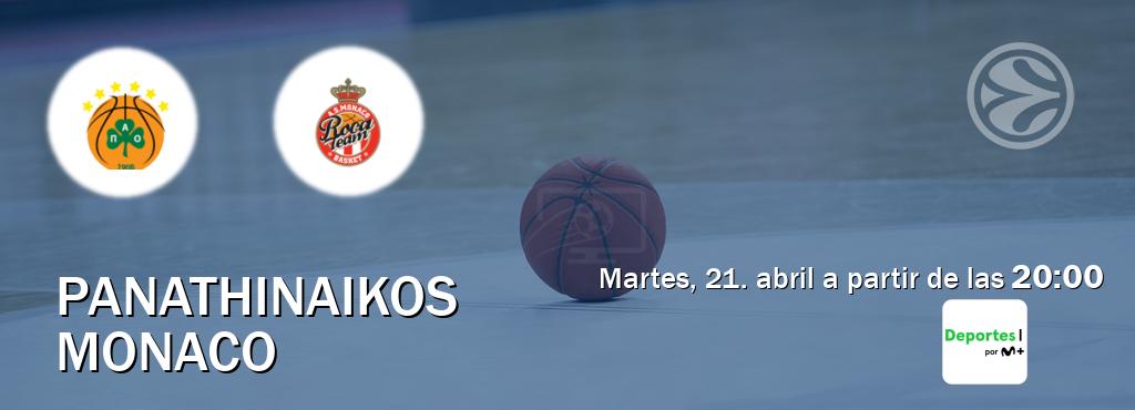 El partido entre Panathinaikos y Monaco será retransmitido por Movistar Deportes (martes, 21. abril a partir de las  20:00).
