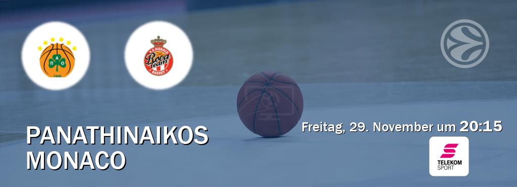 Das Spiel zwischen Panathinaikos und Monaco wird am Freitag, 29. November um  20:15, live vom Magenta Sport übertragen.