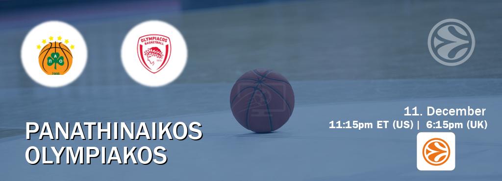 You can watch game live between Panathinaikos and Olympiakos on EuroLeague TV. You can watch game live between Panathinaikos and Olympiakos on EuroLeague TV.