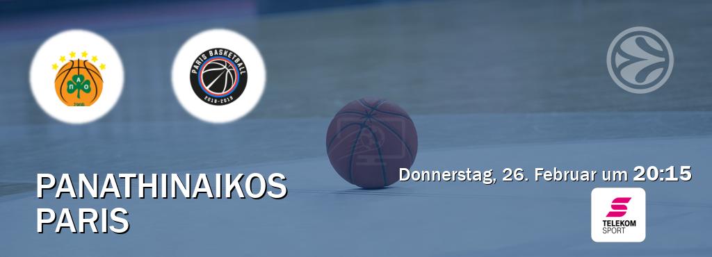 Das Spiel zwischen Panathinaikos und Paris wird am Donnerstag, 26. Februar um  20:15, live vom Magenta Sport übertragen.
