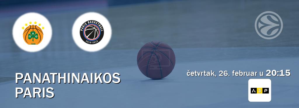 Izravni prijenos utakmice Panathinaikos i Paris pratite uživo na Arena Premium 3 (četvrtak, 26. februar u  20:15).