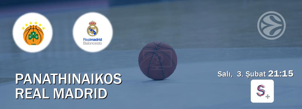 Karşılaşma Panathinaikos - Real Madrid S Sport +'den canlı yayınlanacak (Salı,  3. Şubat  21:15).