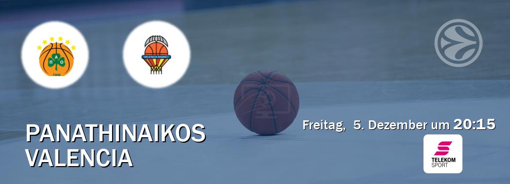 Das Spiel zwischen Panathinaikos und Valencia wird am Freitag,  5. Dezember um  20:15, live vom Magenta Sport übertragen.
